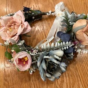 flower girl, wedding, communion floral crown Wreath for hair
